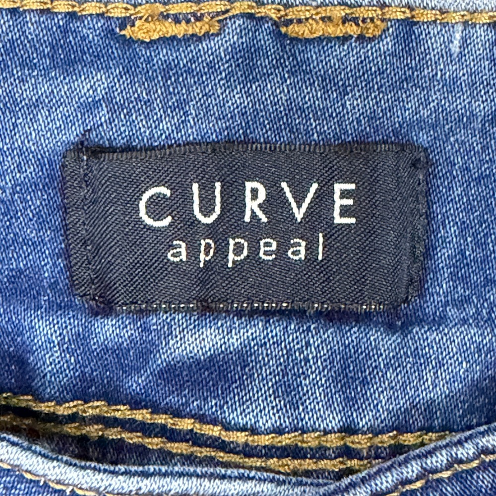 Curve Appeal Jeans Womens 10/30 Blue Curve Creator High Rise Skinny Stretch - Picture 5 of 10